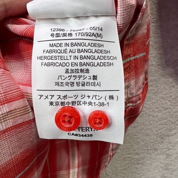 Arc'Teryx Shirt Womens Medium Melodie Plaid Red Long Sleeve Outdoor Trail - Picture 10 of 13